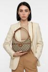 Gucci Ophidia Small GG Ekose Kahve Supreme Yarım Ay Kadın Omuz Çantası VLT-470 Kahverengi