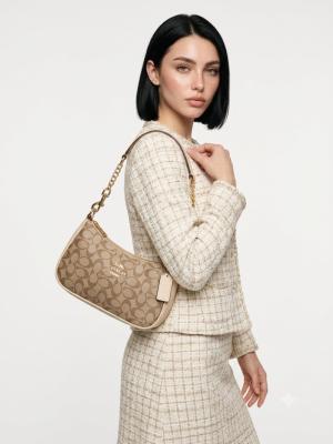 Coach Teri Signature Bej Omuz Çantası VLT-474 Bej
