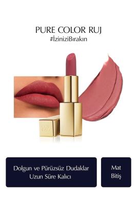 Estee Lauder Mat Bitişli Ruj - Pure Color Matte Lipstick - 3.5gr - Renk: 420 Rebellious Rose Diğer