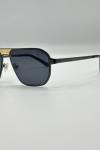 Cartier Siyah-Gold Kare Metal Çerçeveli Erkek Güneş Gözlüğü G4692-ILY Siyah