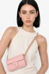 Chanel Model Pembe Kapitone Zincirli Mini El ve Omuz Çantası VLT-503 Pembe