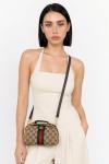 Gucci GG Desenli Siyah-Kahve Mini Vanity Bag (Ayarlanabilir Uzun Askılı) VLT-510 Siyah