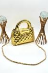 Chanel Small Kelly Metalik Gold Kapitone Çanta  VLT-512 Gold
