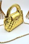 Chanel Small Kelly Metalik Gold Kapitone Çanta  VLT-512 Gold