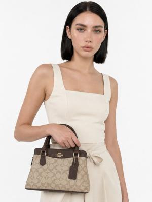 Coach Model Darcie Carryall Kahverengi Deri El ve Omuz Çantası VLT-514 Siyah Kahverengi