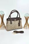 Coach Model Darcie Carryall Kahverengi Deri El ve Omuz Çantası VLT-514 Siyah Kahverengi