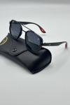 RayBan Scuderia Ferrari Özel Koleksiyon Siyah Kırmızı Sap Erkek Gözlük G4708-CN Siyah