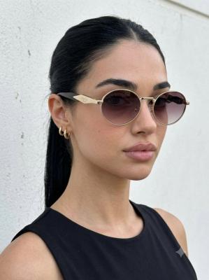 Prada PR 65ZS Oval Kahverengi İthal Unisex Gözlük G4723-CN