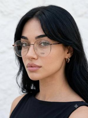 Ena Eyewear Kadın Metal Çerçeveli Yuvarlak Optik Gözlük G4755-CN