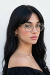 Ena Eyewear Kadın Metal Çerçeveli Leopar Optik Gözlük G4756-CN