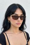 Miu Miu Glimpse MU 01YS Kahverengi Kadın Güneş Gözlüğü G4777-CN Kahverengi