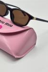 Miu Miu Glimpse MU 01YS Kahverengi Kadın Güneş Gözlüğü G4777-CN Kahverengi