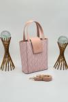 İpekyol Pembe Monogram Desenli El ve Omuz Çantası VLT-518 Pembe