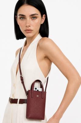 Hermes Crossbody Bag Bordo Telefon çantası VLT-521 Bordo