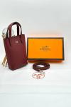 Hermes Crossbody Bag Bordo Telefon çantası VLT-521 Bordo