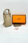 Hermes Crossbody Bag Bordo Telefon çantası VLT-522 Krem