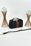 Gucci GG Desenli Siyah Mini Vanity Bag (Ayarlanabilir Uzun Askılı) VLT-523 Siyah