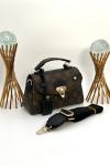 Guess Kahverengi Mini Monogram El Çantası Doktor Model VLT-535 Kahverengi