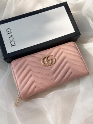Gucci Marmont Zip Around Dusty Pink Cüzdan CZ001