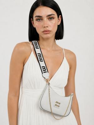 Miu Miu Arcade Beyaz El Ve Omuz Kadın Çanta VLT-540 Beyaz