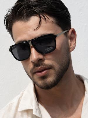 Porsche Design Pilot Model Siyah Kemik Erkek Güneş Gözlüğü G4798-DB