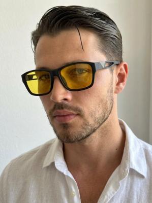 Prada Milano Erkek Güneş Gözlüğü Yeşil Cam (Polarize  UV400) G4799-DB Sarı