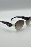 Prada Çerçevesiz Geometrik Unisex Güneş Gözlüğü Kahve G4805-DB