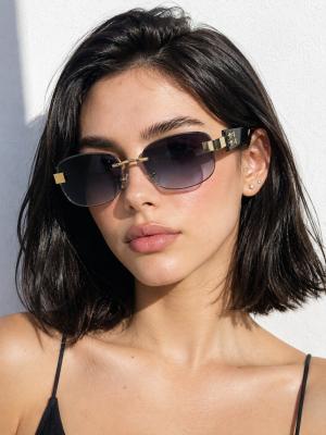 Miu Miu MU Metal Leopar İthal Kadın Güneş Gözlüğü G4832-DB Gold