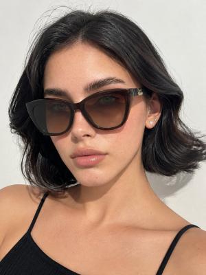 Miu Miu Cat Eye Kahverengi İthal Kadın Gözlük G4837-DB Diğer