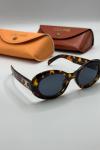 Celine Triomphe 01 CL40194U 25A Leopar Oval Kadın Güneş Gözlüğü G4850-DB Leopar