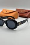 Celine Triomphe 01 CL40194U 25A Siyah Oval Kadın Güneş Gözlüğü G4851-DB Siyah