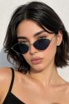 Miu Miu Tasarım Gold Metal Çerçeveli Gümüş Güneş Gözlüğü G4860-DB Siyah