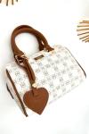 Vakko Monogram Taba Speedy El ve Omuz Çantası VLT-541 Bej