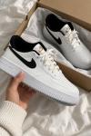 Nike Air Force 1  07 Low (Beyaz - Siyah - Gold Detaylı) Erkek  A-001