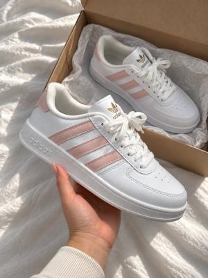 Adidas Grand Court Platform Sneakers White/Pink A-032 Pembe