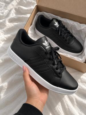 Adidas Grand Court Base Black/White Sneakers A-034 Siyah