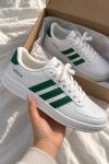 Adidas Breaknet Sneakers White/Green A-035 Beyaz