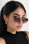 Dior  CD Logolu Gold Metal Pembe Oval Kadın Güneş Gözlüğü G4907-CN Pembe