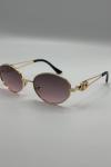 Dior  CD Logolu Gold Metal Pembe Oval Kadın Güneş Gözlüğü G4907-CN Pembe