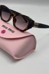 Miu Miu MU 09WS Kahverengi Tortoise Kadın Güneş Gözlüğü G4919-CN Leopar
