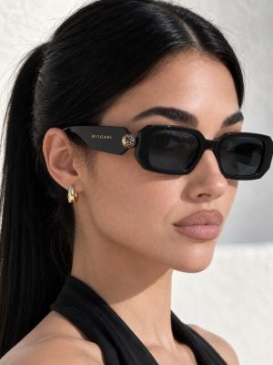 Bvlgari Serpenti Forever BV40044I Siyah Kadın Güneş Gözlüğü G4920-CN Siyah