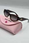 Miu Miu Glimpse MU 11WS Kahverengi Kadın Güneş Gözlüğü G4922-CN Kahverengi