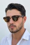 Rayban Clubmaster Siyah Mat İthal Unisex Gözlük G4932-CN Kahverengi