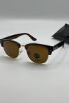 Rayban Clubmaster Siyah Mat İthal Unisex Gözlük G4932-CN Kahverengi