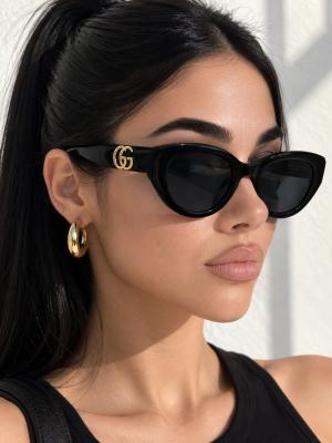 Gucci Running GG Siyah İthal Kadın Gözlük G4934-CN Siyah