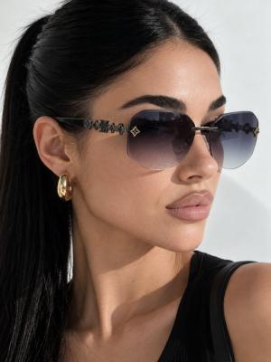 Louis Vuitton LV Jewel Siyah İthal Güneş Gözlüğü G4935-CN Siyah