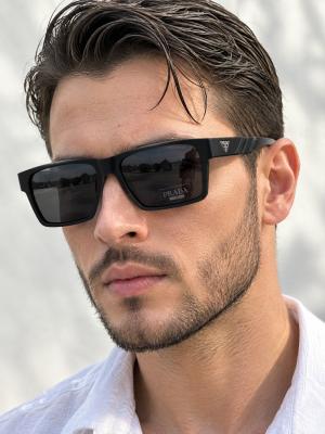 Prada Mat 22025 Polarize Siyah Erkek Güneş Gözlüğü G4949-CN Siyah