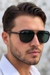 RayBan RB4376 Pilot Siyah Çerçeve Kırmızı Saplı Erkek Güneş Gözlüğü G4951-CN