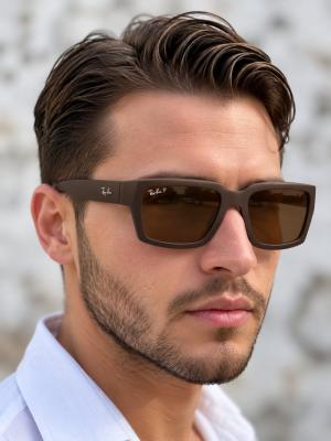 RayBan Polarize Kahverengi Inverness  Erkek Güneş Gözlüğü G4954-CN