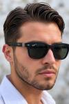 RayBan Ferrari Mat Polarize Siyah Erkek Güneş Gözlüğü G4955-CN